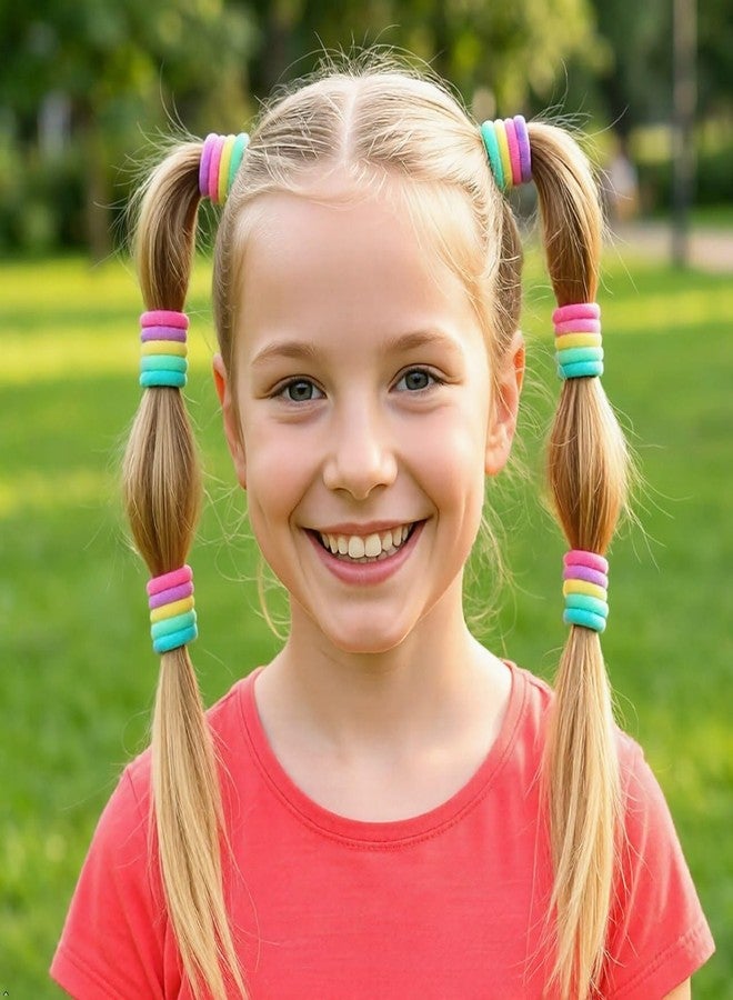 VEMPIX YRTOYS Baby Hair Ties for Girls and Kids Soft Premium Cotton Mini Hair Elastic Rubber Bands Stretchable No Damage Non-Slip Small Ponytail Holder Tiny Hairband (Baby Hair Ties) - Image 5