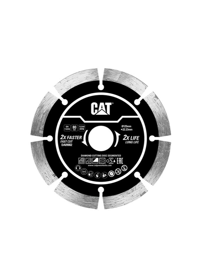 CATERPILLAR CAT DA09002 Diamond Cutting Blade – Segmented 125mm(5") 