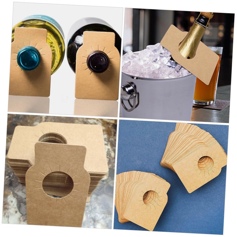 Double Sided Kraft Wine Bottle Tags Reusable 200 Pcs Set For Cellar Organization DIY Personalization - Image 3