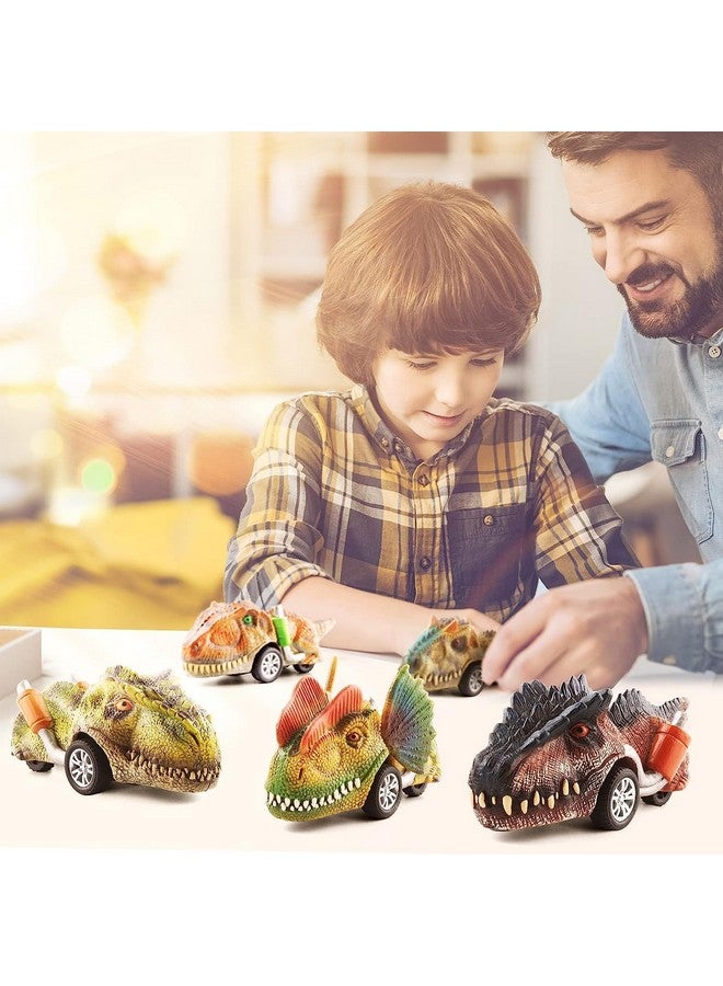 Golden Bird Golden bird 6 Pack Dino Toys for 3 Year Old Boys and Toddlers, Boy Toys Age 3,4,5 and Up, Pull Back Toy Cars, Dinosaur Racing Cars (Special Edition) - Image 4