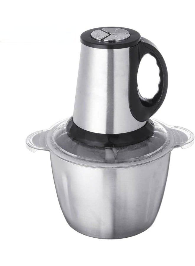 مفرمة مفرمة لحم كهربائية سعة 3 لتر، خلاط ومفرمة من الفولاذ المقاوم للصدأ، ماكينة تحضير الطعام، محرك قوي 800 وات لطحن سريع وسهل التنظيف، مفرمة لحم متعددة الوظائف - Image 1