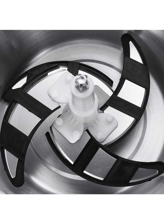 مفرمة مفرمة لحم كهربائية سعة 3 لتر، خلاط ومفرمة من الفولاذ المقاوم للصدأ، ماكينة تحضير الطعام، محرك قوي 800 وات لطحن سريع وسهل التنظيف، مفرمة لحم متعددة الوظائف - Image 3