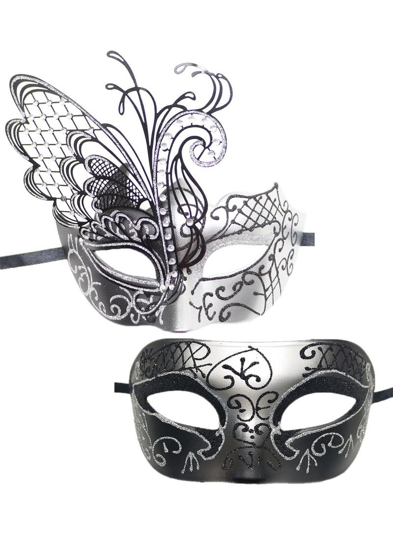 general Mysterious Venetian Couple Mask Butterfly Lady Masquerade Party Mask Evening Prom Ball Mask Bar Costumes Accessory - Image 1