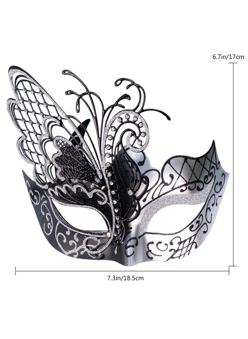 general Mysterious Venetian Couple Mask Butterfly Lady Masquerade Party Mask Evening Prom Ball Mask Bar Costumes Accessory - Image 4