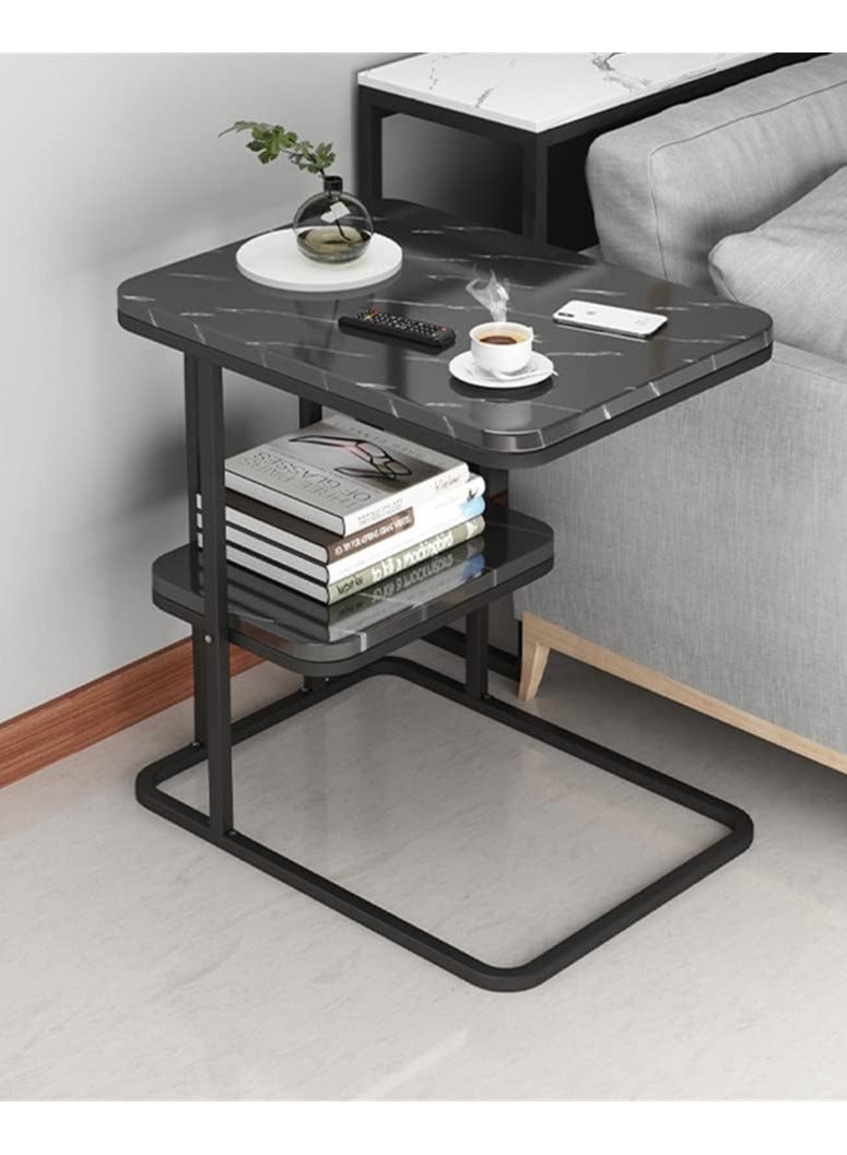 DubaiGallery طاولة صغيرة حديثة فاخرة خفيفة لغرفة المعيشة في شقة صغيرة، أثاث خشبي مبتكر متعدد الوظائف - Image 2