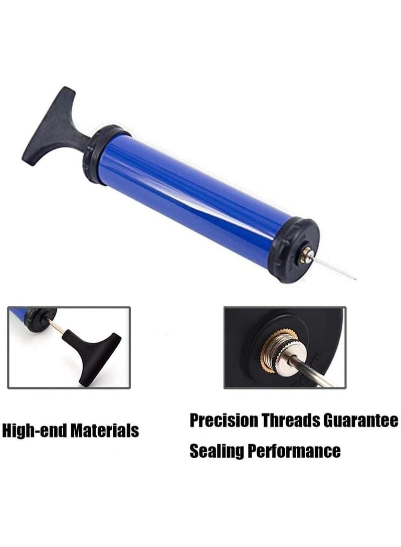 Portable Air Pump, Sports Ball Tool Inflator Ball Pump with 7 Pcs Needles, 1 Pcs Valve Adapter and 1 Pcs Air Hose for Football Basketball Volleyball Rugby Balloons Swim Inflatables Blue - Image 4