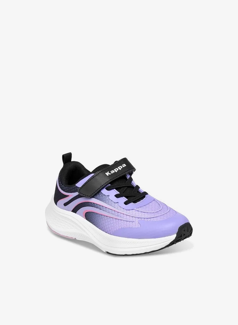Kappa Girls' Textured Sports Shoes with Hook and Loop Closure