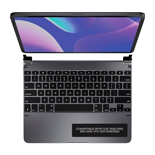 Brydge Keyboard 12.9 Pro (3rd Gen, 2018 Model) Adjustable nd Portable — Compatible with iPad Pro 3rd & 4th Gen (2018 & 2020, Space Gray) - Image 1