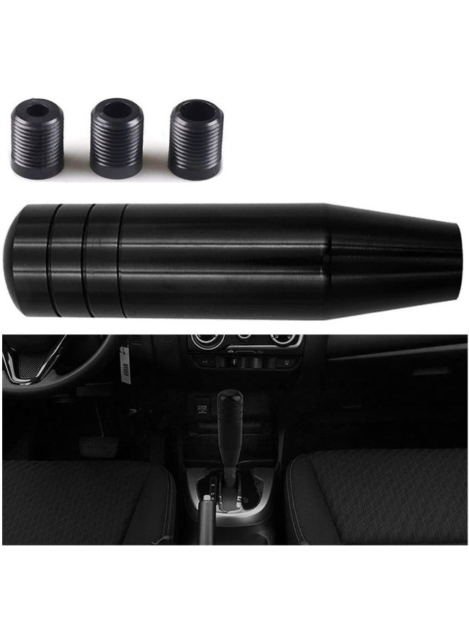, Heavy Weighted Shift Knob, 5 Inch Aluminum Shifter Handle with Adapters, Fits Most Manual & Buttonless Automatic Transmissions with 3 Adapters - Image 1