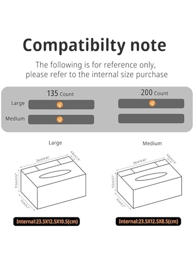 Rectangular Tissue Box Cover for Kleenex - Multifunctional Holder with Remote Control Slot - Decorative Nightstand Organizer and Bathroom Dispenser - Image 3
