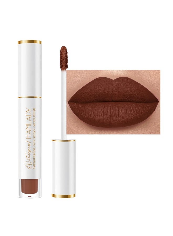 HANLADY Dark Brown Lipstick Long Lasting Lipsticks for Women Pigmented Smudgeproof Transferproof Vegan Cruelty Free Lip Makeup, A50 My Dream - Image 1