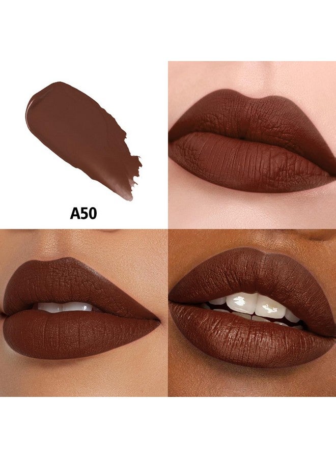 HANLADY Dark Brown Lipstick Long Lasting Lipsticks for Women Pigmented Smudgeproof Transferproof Vegan Cruelty Free Lip Makeup, A50 My Dream - Image 2