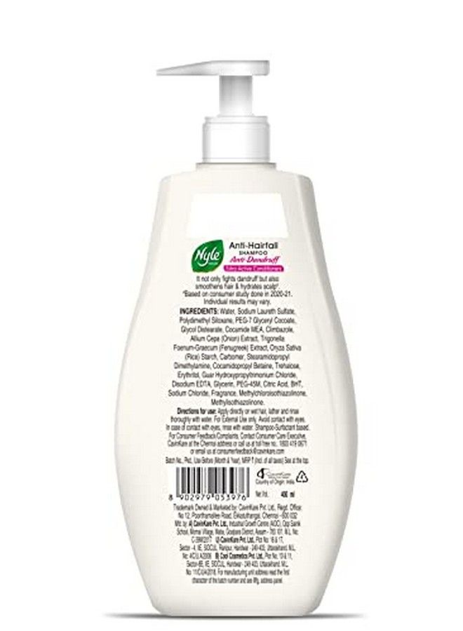 Nyle Naturals Anti Dandruff 2 In1 Shampoo With Active Conditioner With Onion And Methi Gentle And Soft Shampoo Ph Balanced And Paraben Free For Men And Women 400Ml - Image 3