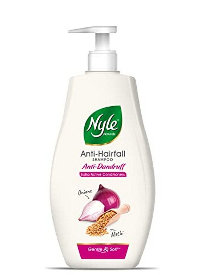 Nyle Naturals Anti Dandruff 2 In1 Shampoo With Active Conditioner With Onion And Methi Gentle And Soft Shampoo Ph Balanced And Paraben Free For Men And Women 400Ml - Image 1