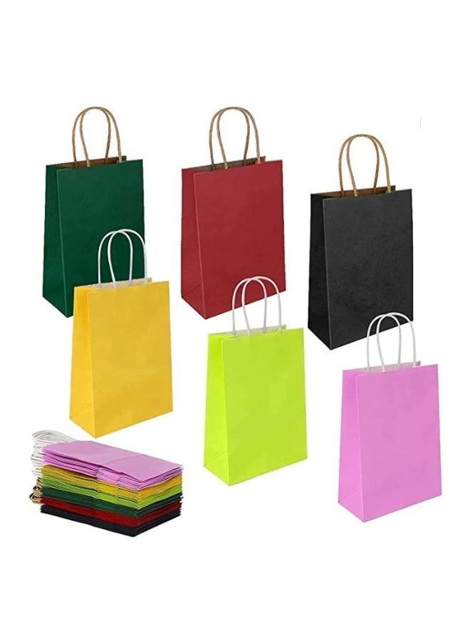 Cool Baby COOLBABY 12 PCS Medium Gift Bags Kraft Paper Bags with Handles for Party Favors (21 x 27 x 11cm Color mixing)  - Image 1