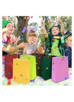 Cool Baby COOLBABY 12 PCS Medium Gift Bags Kraft Paper Bags with Handles for Party Favors (21 x 27 x 11cm Color mixing)  - Image 4