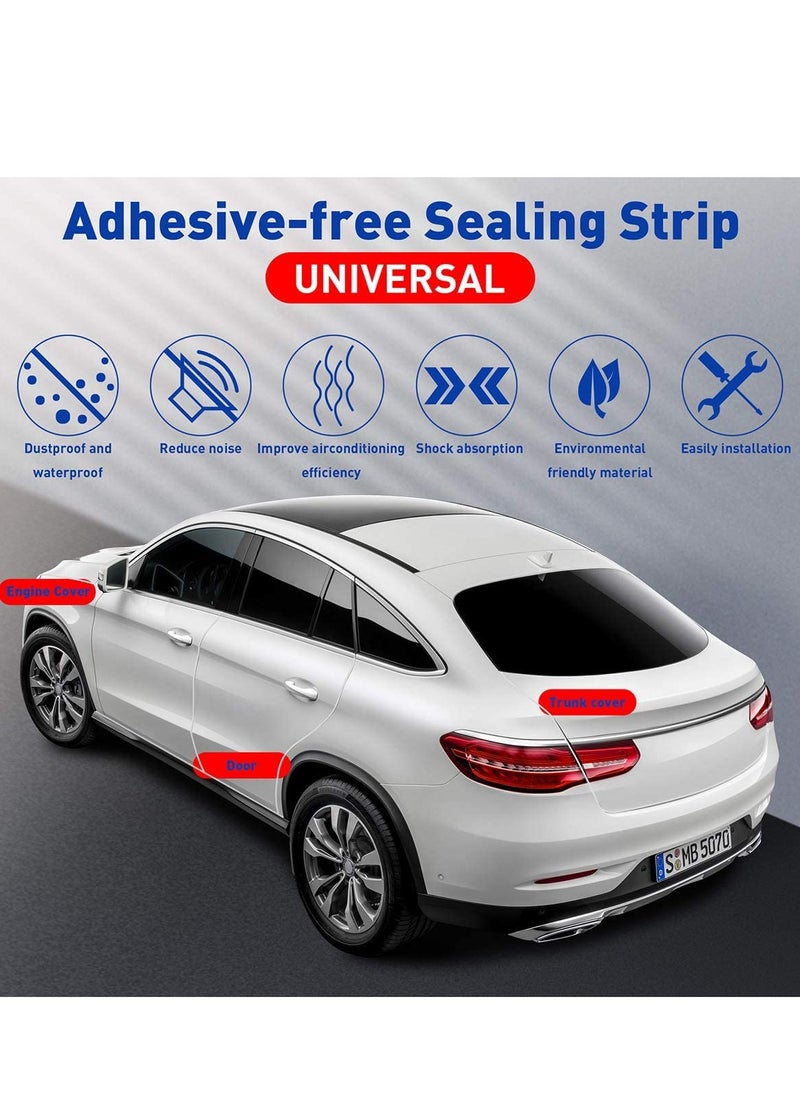 PAMEER - Car Door Edge rubber Guards Seal Protectors U Shape Edge Trim Used to Protect from Dust Sound and Collision Size 5m White Color - Image 1