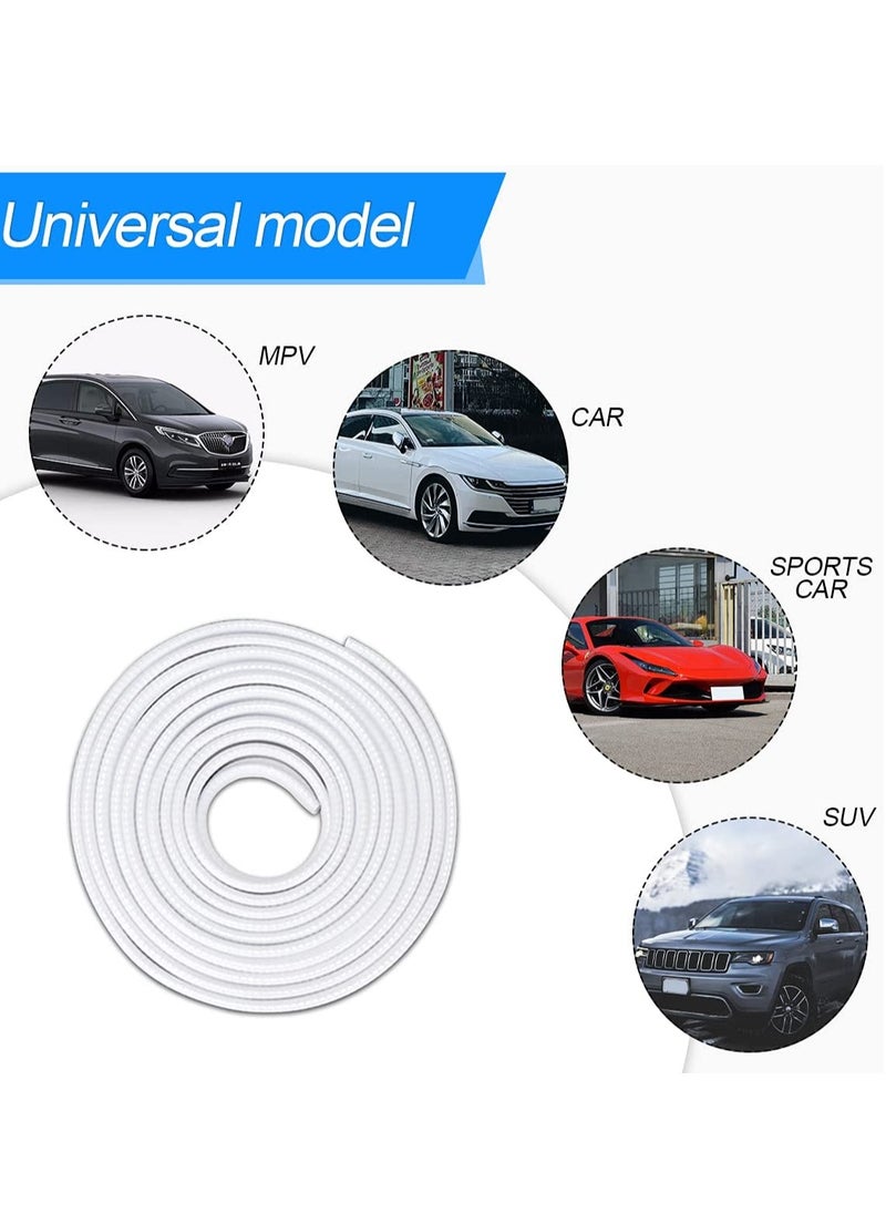 PAMEER - Car Door Edge rubber Guards Seal Protectors U Shape Edge Trim Used to Protect from Dust Sound and Collision Size 5m White Color - Image 1