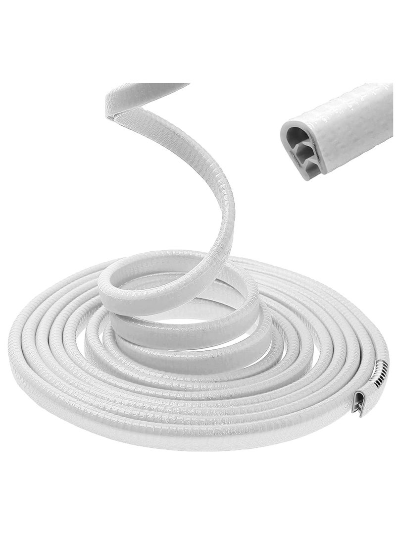 PAMEER - Car Door Edge rubber Guards Seal Protectors U Shape Edge Trim Used to Protect from Dust Sound and Collision Size 5m White Color - Image 1
