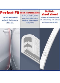 PAMEER Car Door Edge rubber Guards Seal Protectors U Shape Edge Trim Used to Protect from Dust Sound and Collision Size 5m White Color  - Image 5