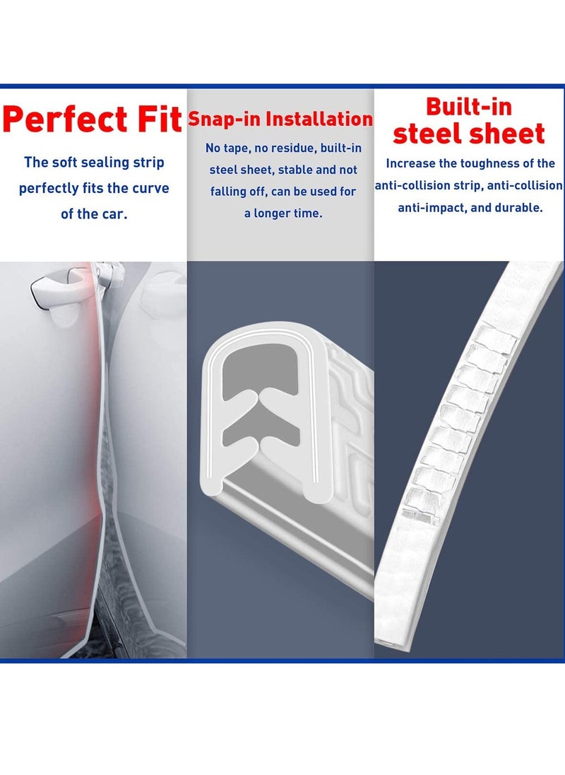 PAMEER - Car Door Edge rubber Guards Seal Protectors U Shape Edge Trim Used to Protect from Dust Sound and Collision Size 5m White Color - Image 1