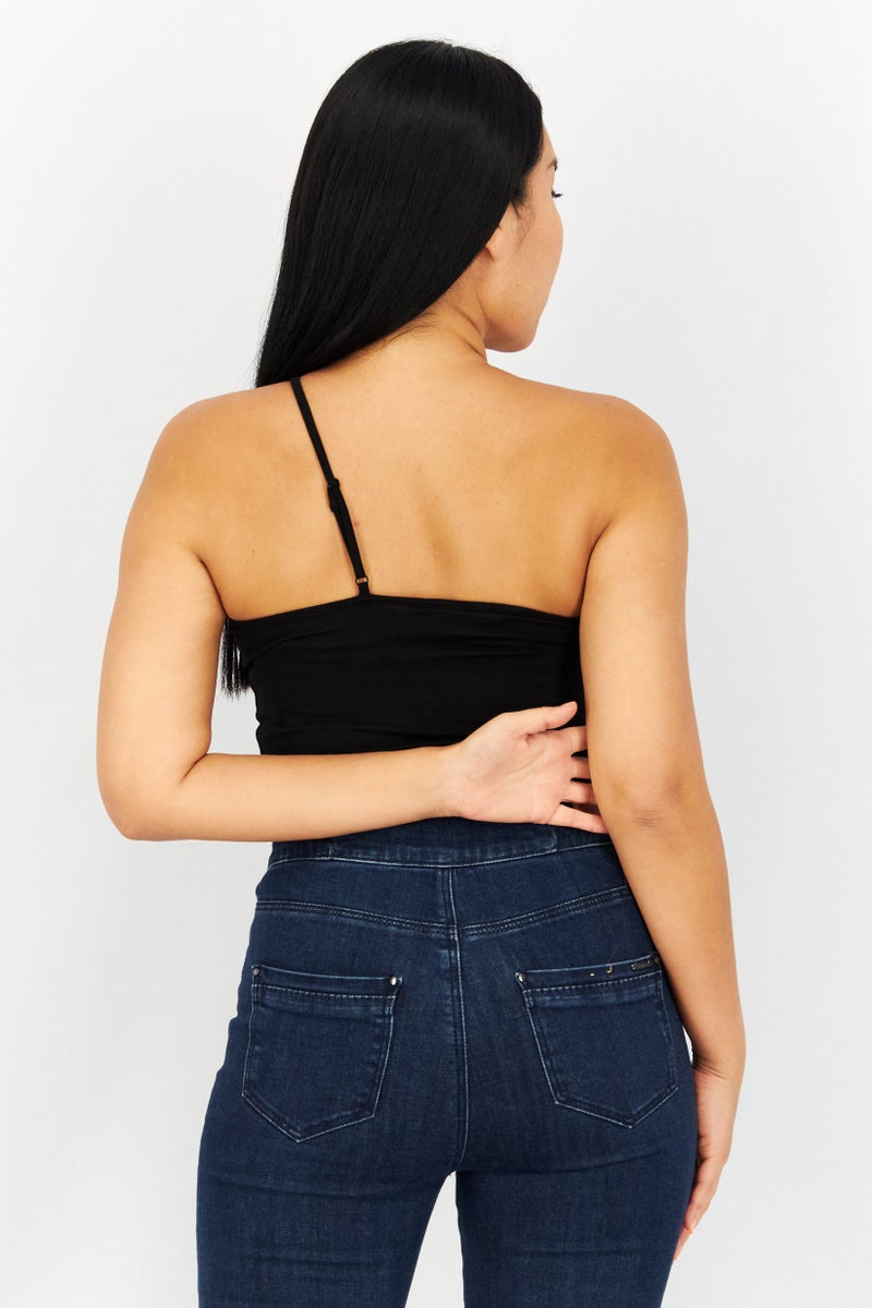 STEVE MADDEN BB Dakota by Steve Madden Women Plain Sleeveless Bodysuit, Black - Image 2