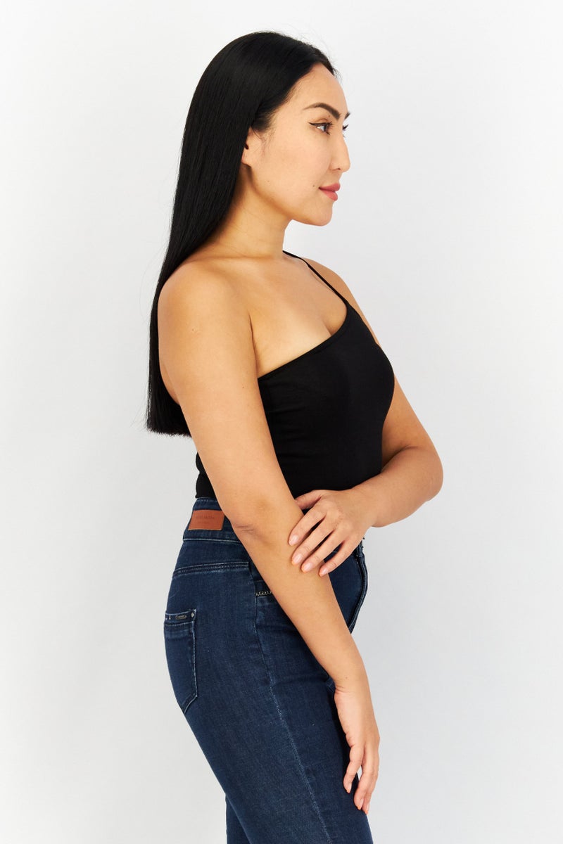 STEVE MADDEN BB Dakota by Steve Madden Women Plain Sleeveless Bodysuit, Black - Image 4