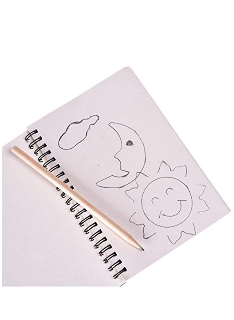 Spiral Notebook Spiral Sketch Book Large Notebook Kraft Cover Blank Sketch Pad Wirebound Sketching for Drawing Painting Notebook Journal (1 Pack) 60 Pages - Image 5