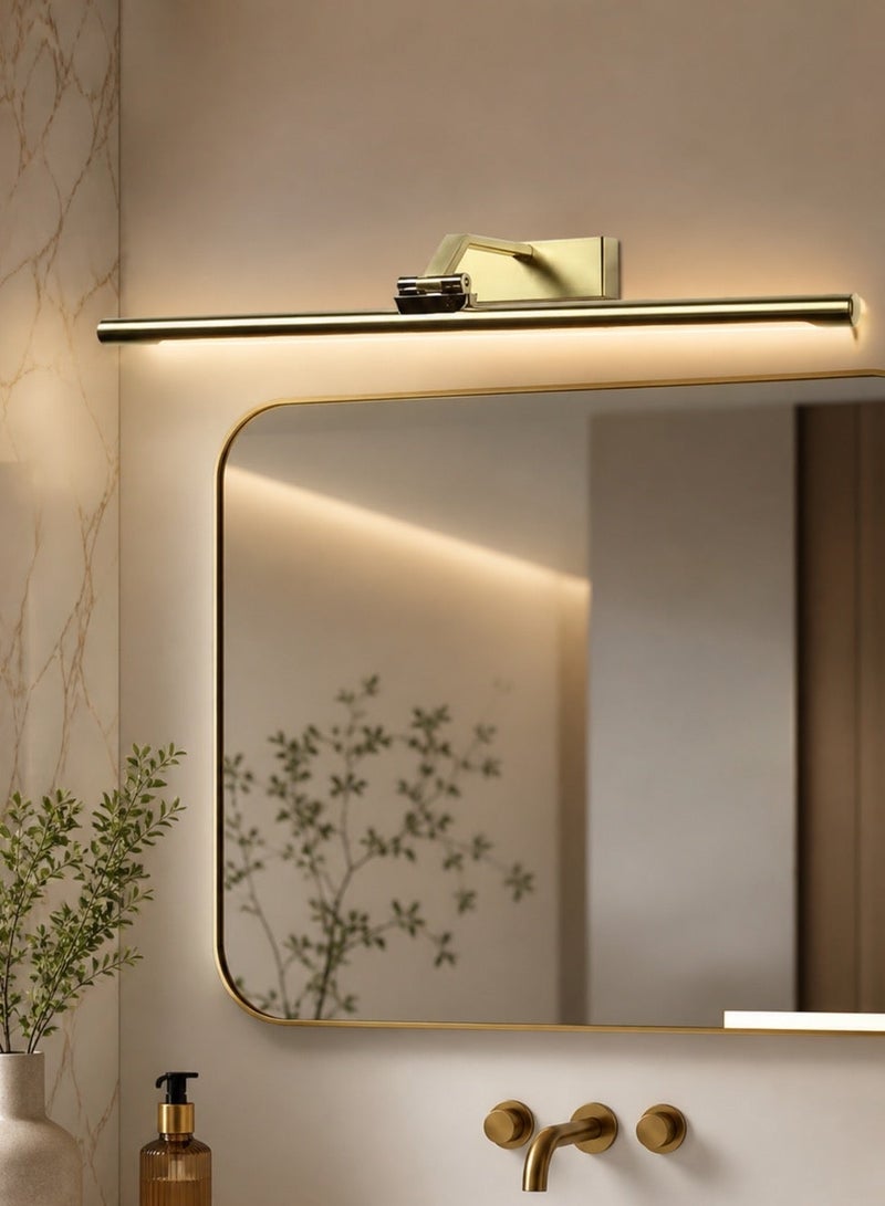 هامر لمبة إنارة لوحات ومرايات 60 سم – لون ذهبي - لاسلكية تعمل بالبطارية – 3 ألوان إضاءة LED – شحن USB Type-C – قابلة للتوجيه وسهلة التركيب - Image 1