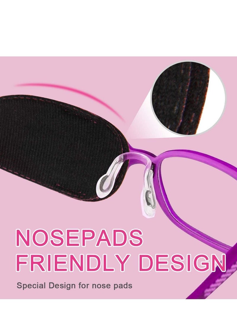 4 حزمة من أغطية العيون للأطفال للفتيات الفتيان حول العينين كسول للأطفال علاج الحول وغطاء كامل بعد العملية الجراحية الوردي - Image 4