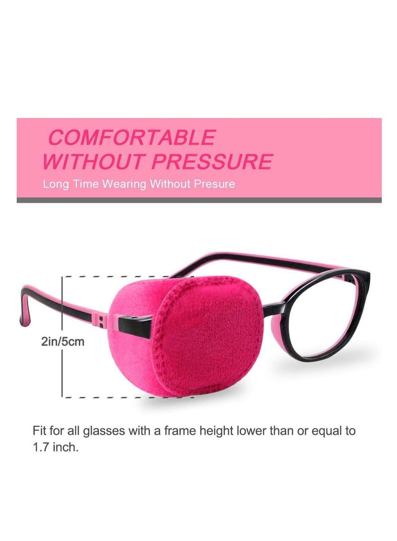 4 حزمة من أغطية العيون للأطفال للفتيات الفتيان حول العينين كسول للأطفال علاج الحول وغطاء كامل بعد العملية الجراحية الوردي - Image 5