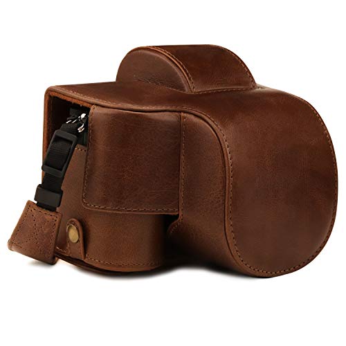 MegaGear MG1814 Ever Ready Genuine Leather Camera Case Compatible with Nikon Z50 (16-50mm) - Brown - Image 1