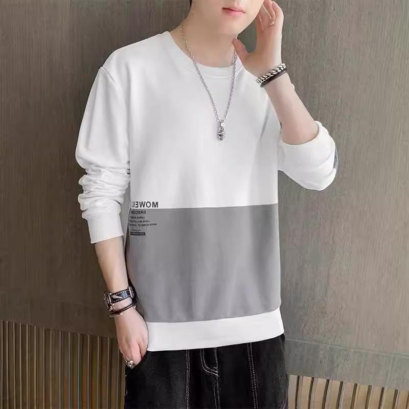 Round Neck Long-Sleeved T-Shirt For Men In Spring And Autum Trendyy Korean Style Street Loose Slimming Look And Comfortable Inner Pullover Top Trendyy - Image 3