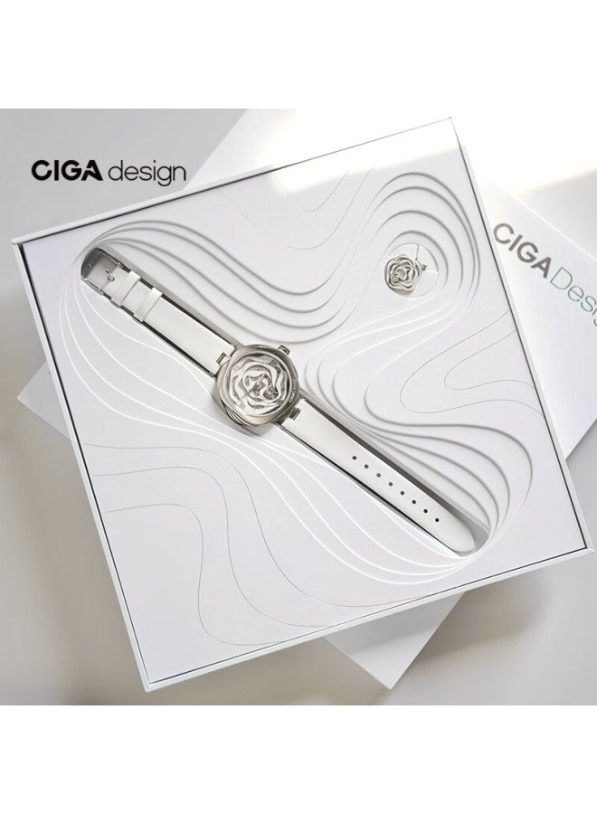 CIGA Design ساعة ميكانيكية من Ciga Design R Series بتصميم دانماركي وردي، ساعة نسائية عصرية على طراز إنستغرام، هدية رأس السنة - Image 2