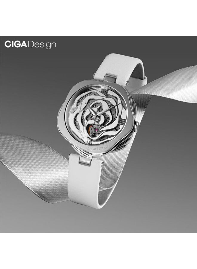 CIGA Design ساعة ميكانيكية من Ciga Design R Series بتصميم دانماركي وردي، ساعة نسائية عصرية على طراز إنستغرام، هدية رأس السنة - Image 5