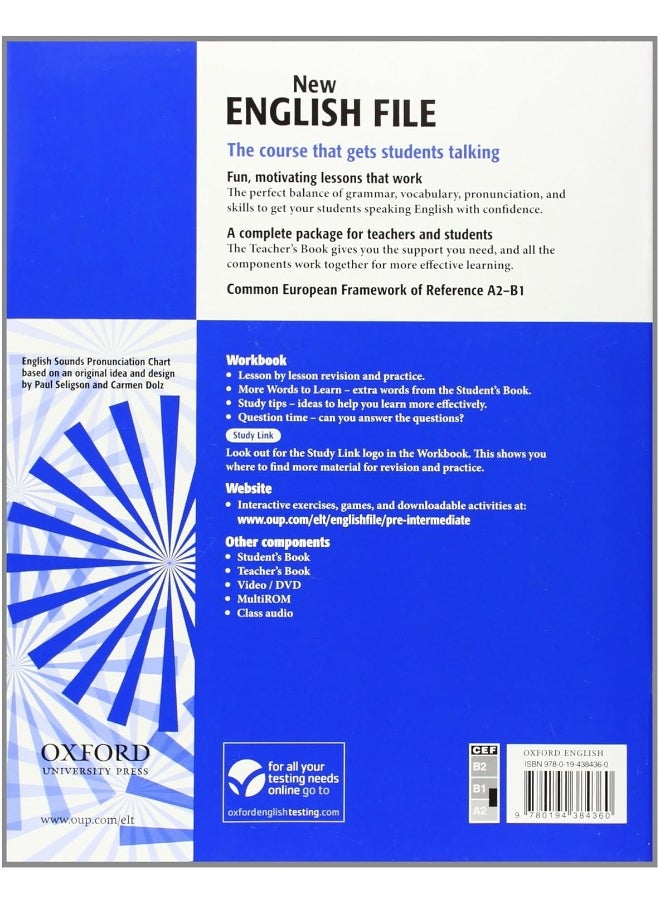 null - OXFORD UNIVERSITY PRESS New English File: Pre-Intermediate: Workbook: Six-level general English course for adults - Image 1