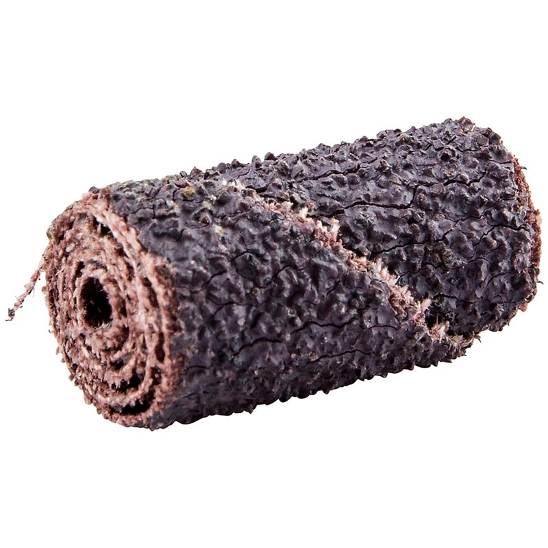 Abrasive Cartridge Roll, Aluminum Oxide, 1/8" Arbor, Roll 1/2" Diameter x 1" Length, Grit 60 (Pack of 25)