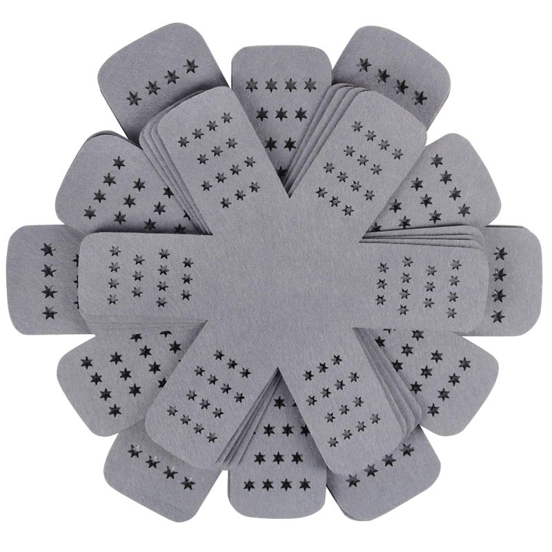 BYKITCHEN BYKITCHEN Pan Pot Protectors, Larger & Thicker Pan Protector with Stars, Set of 12 and 3 Different Sizes, Gray Pot  - Image 1