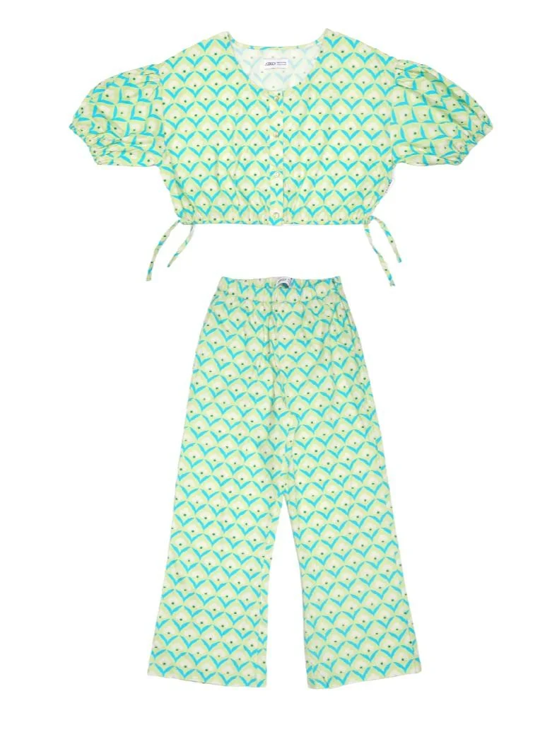 ايكو AIKO - Girls Cotton Green Coord Set