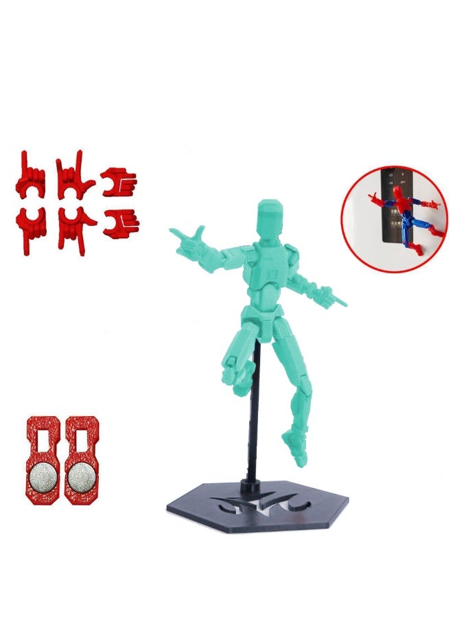 multi-jointed movable model, feet equipped with magnets for use as fridge magnets, collector's desktop decoration, articulated 3D-printed toy