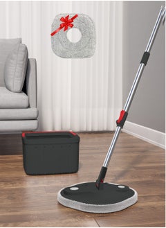 Visio VISIO 360 Degree Spin Mop and Bucket, Flat Design Self-Separating Mop Set with 2 Microfiber Pads and Extendable Handle, Perfect for Cleaning All Types of Floors With 1 extra Refill  - Image 2