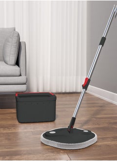 Visio VISIO 360 Degree Spin Mop and Bucket, Flat Design Self-Separating Mop Set with 2 Microfiber Pads and Extendable Handle, Perfect for Cleaning All Types of Floors With 1 extra Refill  - Image 3