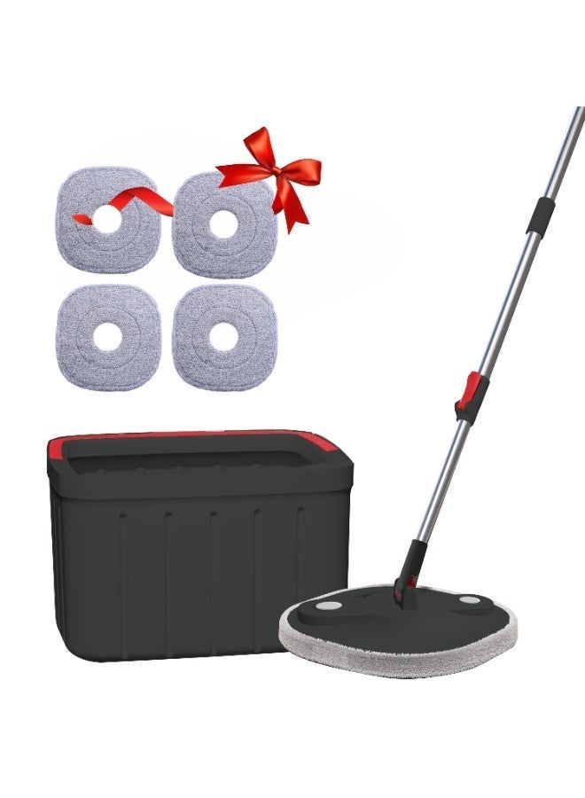 VISIO 360° Spin Mop & Bucket Set | Flat Self-Cleaning System | Extendable Handle | Includes 4 Microfiber Pads | Model VC-821 - Image 1