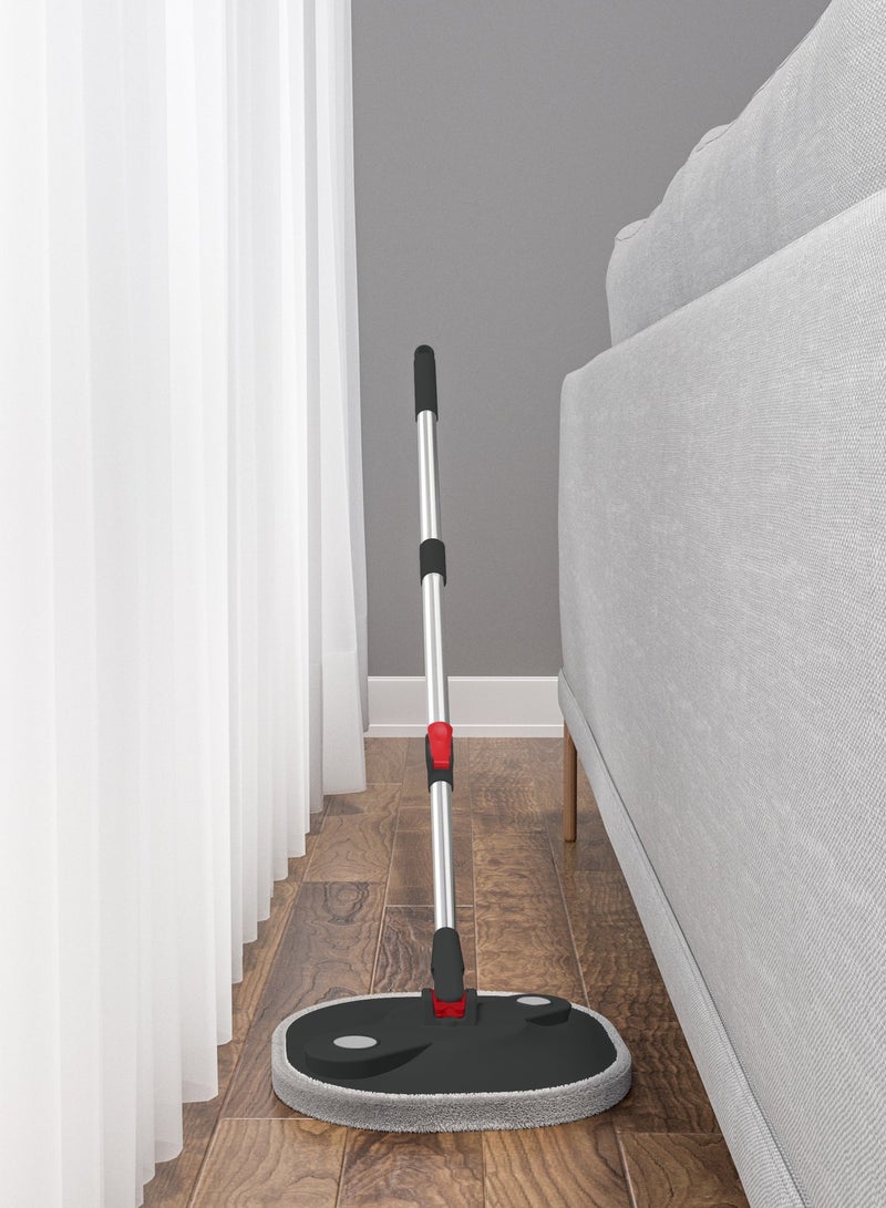 VISIO 360° Spin Mop & Bucket Set | Flat Self-Cleaning System | Extendable Handle | Includes 4 Microfiber Pads | Model VC-821 - Image 4