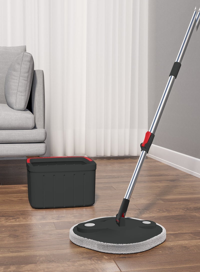 VISIO 360° Spin Mop & Bucket Set | Flat Self-Cleaning System | Extendable Handle | Includes 4 Microfiber Pads | Model VC-821 - Image 2