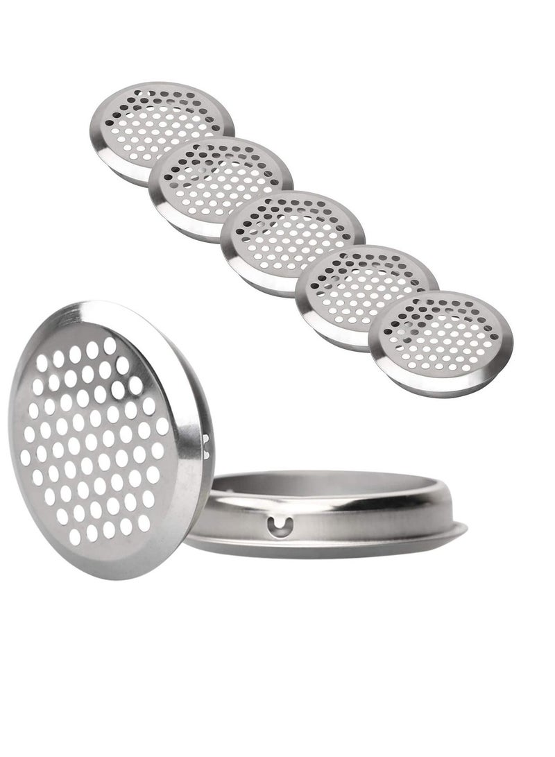 Stainless Steel Air Vent Hole, 20 PCS Ventilation Louver Round Shaped Mesh Hole Louver, Round Ventilation Grille for Shoe Cabinets, Lockers, Wardrobes, Wall Air Soffit Vents Ducting Air Outlet Hood - Image 4