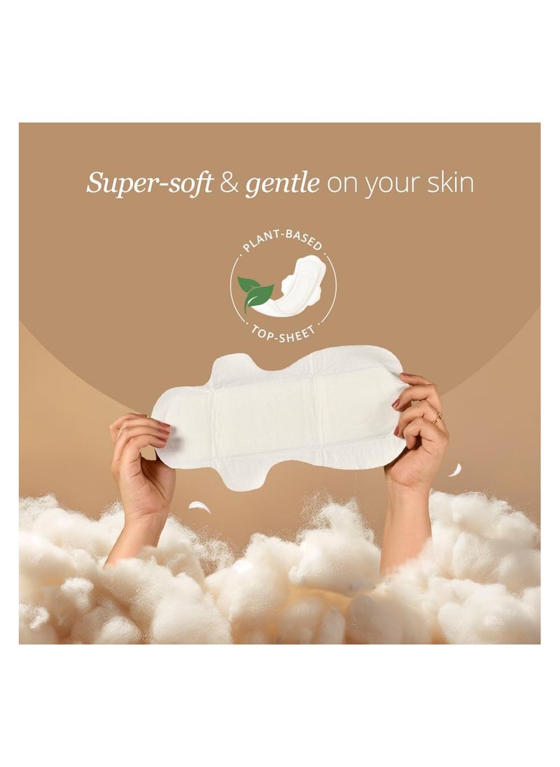 CARMESI Carmesi Sensitive Sanitary Pads - Pack of 30 Pads (Large) - Certified 100% Rash-Free by Gynecologist - Natural Plant Top Sheet - No Fragrance, No Chlorine - With Disposal Bags  - Image 2