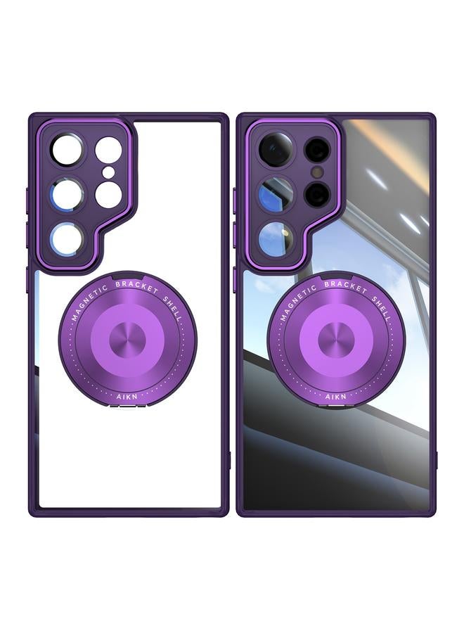 S-TOP Case For Samsung Galaxy S24 Ultra 5G 360 Holder MagSafe Acrylic Hybrid TPU Phone Case - Image 2