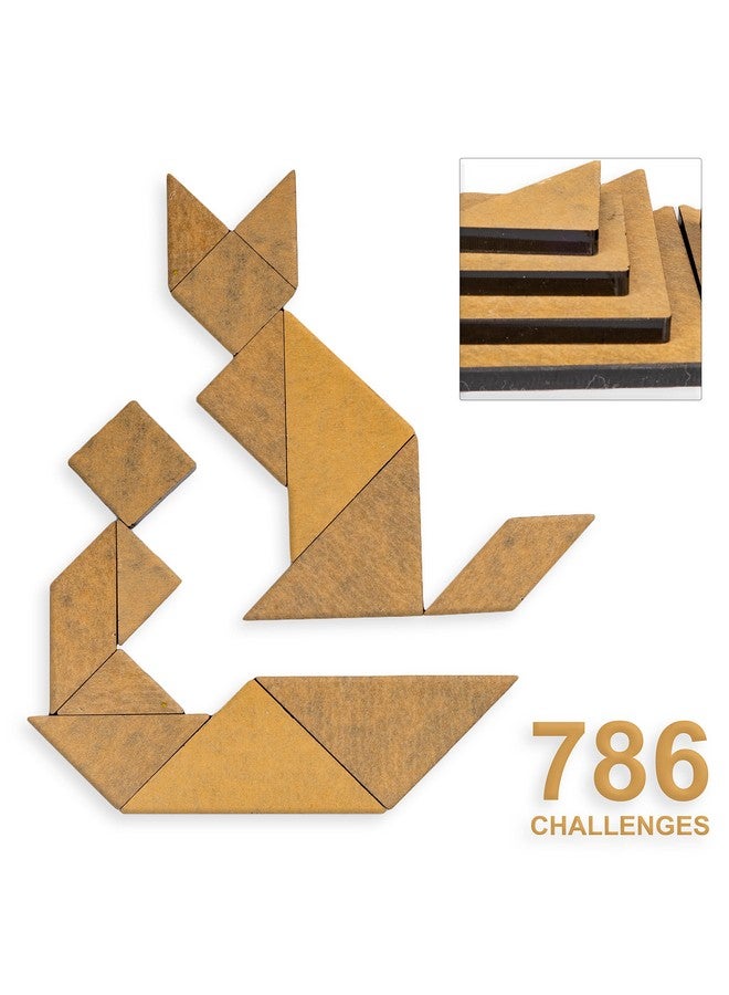 تويز بوكس لعبة أحجية تانجرام التعليمية من تويز بوكس، 7 قطع و786 نمطًا، لعبة أشكال لتنمية ذكاء الأطفال - Image 3