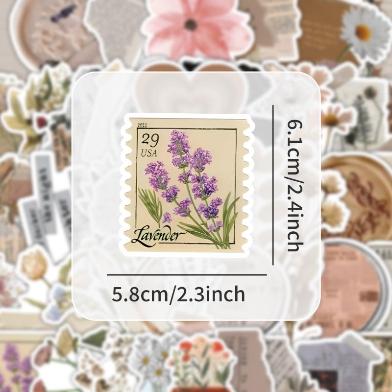 ANUWKS 120Pcs Mixed Vintage Stickers, Waterproof Scrapbook Aesthetic Sticker for Daily Planner, Water Bottles, Handbook Junk Journal Stickers, Scrapbooking Journaling Supplies for DIY Paper Crafts - Image 2